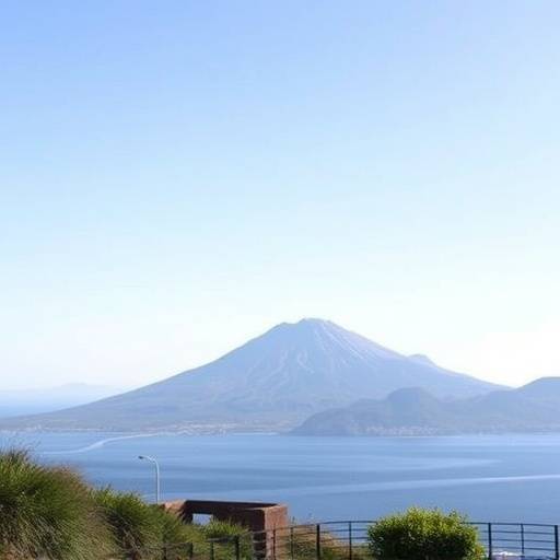 Il vulcano Etna visto da Taormina, con il mare sullo sfondo