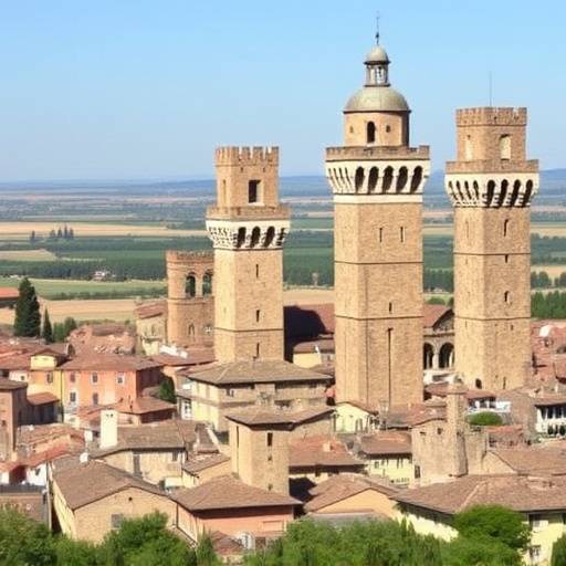 Vista panoramica di San Gimignano con le sue torri medievali